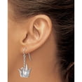 thumbnail image 3 of Sterling Silver Rhodium-Plated Origami Crane Dangle Earrings (21.84 X 23.11) Made In Thailand qe14222, 3 of 5