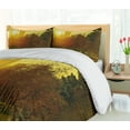 thumbnail image 5 of Ambesonne Nature Duvet Cover Sets, Sunset over City Park, 2-King, Fern Green Dark Orange, 5 of 7