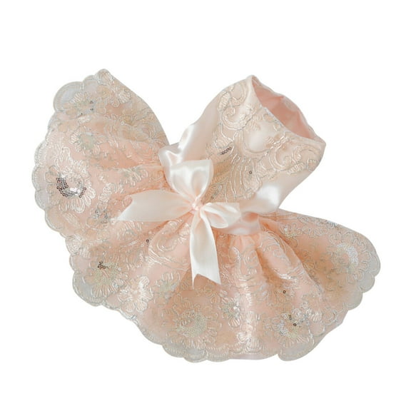 OATIPHO Dog Dress Cloth Embroidered Lace Design with Easy Wear and Quick Dry Feature