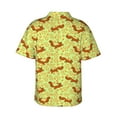 thumbnail image 4 of Xecao Floral Squirrel print Hawaiian shirt - a stylish short-sleeve button-down for men, perfect for casual beach and tropical outings., 4 of 9