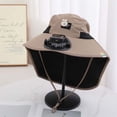 thumbnail image 2 of Krdevn Kids Solar Fan Hat Summer Beach Trips Cap with Built In USB Charging Fan Outdoor Wide Brim Garden Hats UPF 50+ Size:2, 2 of 3