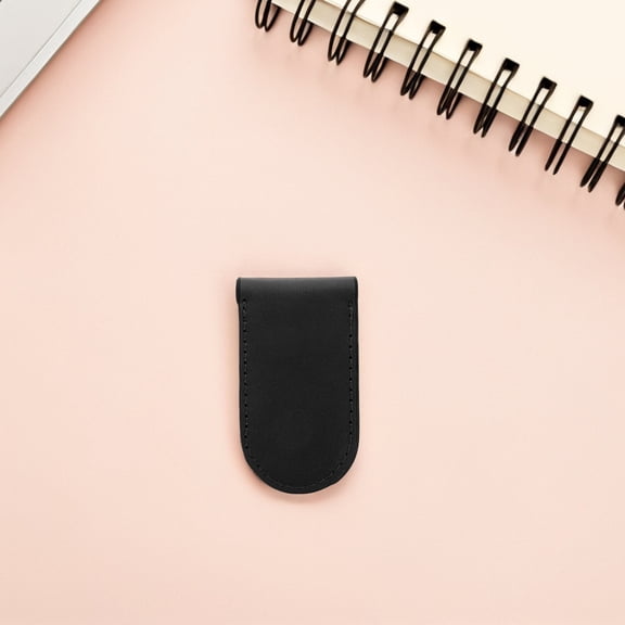 LOLIPPYY 2pcs Convenient Money Clip Magnetic Clip For Cash Black PU Hold Coins Accessory For Work