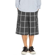 Shaka Wear Mens Relaxed Fit Plaid Cargo Shorts S~5XL
