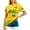 Z2Yellow, variant on Womens Brasil 2026 Graphic Soccer Crewneck Short Sleeve Laurel Crest Print Country Pride Football Fan Shirt