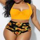thumbnail image 3 of Sonducket Conjunto de traje de baño dividido para mujer, traje de baño Sexy estampado con almohadilla, traje de verano sin mangas, traje de playa de moda Prendas para la parte del cuerpo Negro METRO Sonducket AP012051-05, 3 of 6