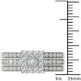 thumbnail image 4 of 7/8 Carat T.W. Diamond Single Halo Two-Band 14kt White Gold Engagement Ring Set, 4 of 5