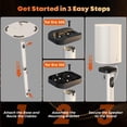 thumbnail image 6 of PUTORSEN Speaker Stands for Sonos Era-100 & Era-300 - Height Adjustable Floor Stands 29.1''–39'', Dual-Mount Base for Space-Saving Placement, 11 lbs Max Load, 1 Pair, White, 6 of 7