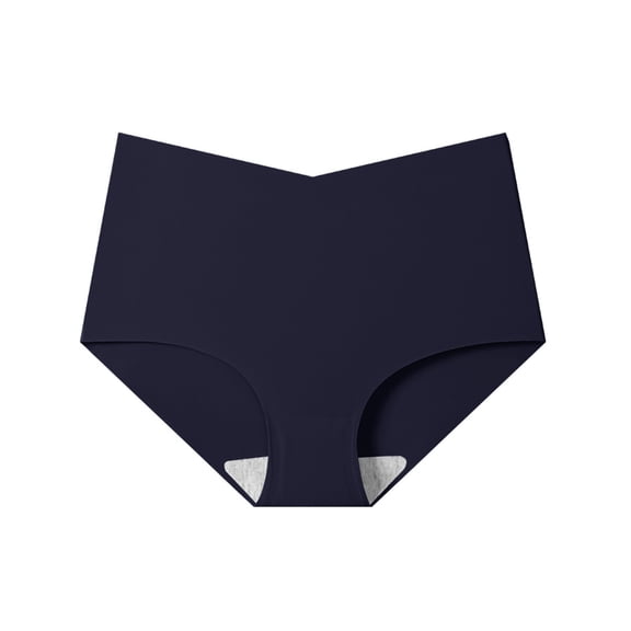 V Cut Mid Rise Bikini Bottoms for Women Cross Front Bathing Suit Bottoms for Women Dark Blue L
