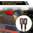 thumbnail image 3 of Unique Bargains 2 Pcs License Plate Light 12V Led Tag Lamp for Motorcycle Waterproof,Rainproof Red License Plate Light, 3 of 7
