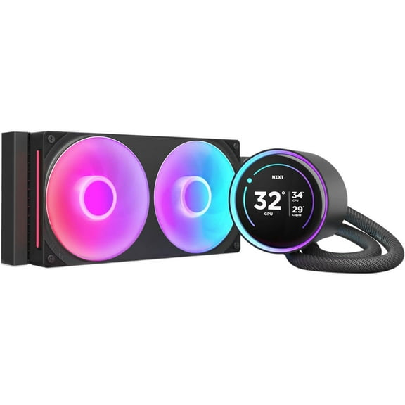 NZXT Kraken Elite RGB 240mm All-in-One Liquid CPU Cooler with LCD Display, Black
