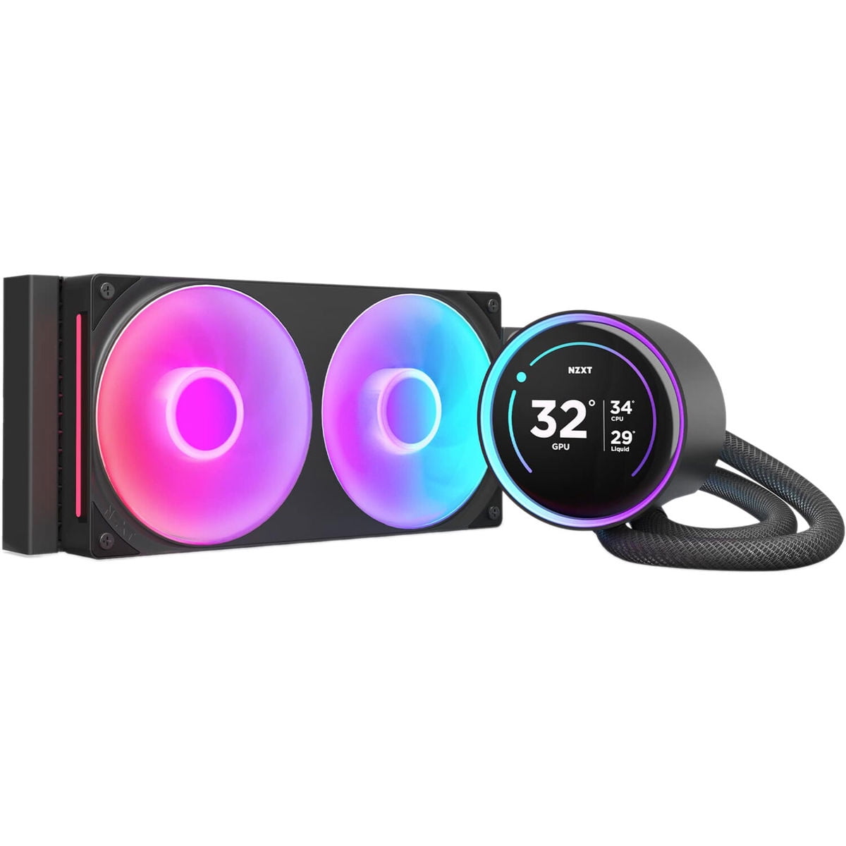 KRAKEN ELITE RGB 240 BLACK WITH AIO LIQUID COOLER WITH IPS LCD & STATIC PRESSURE FANS Intel Socket LGA 1851, 1700 & 1200/115X AMD Socket AM5, AM4