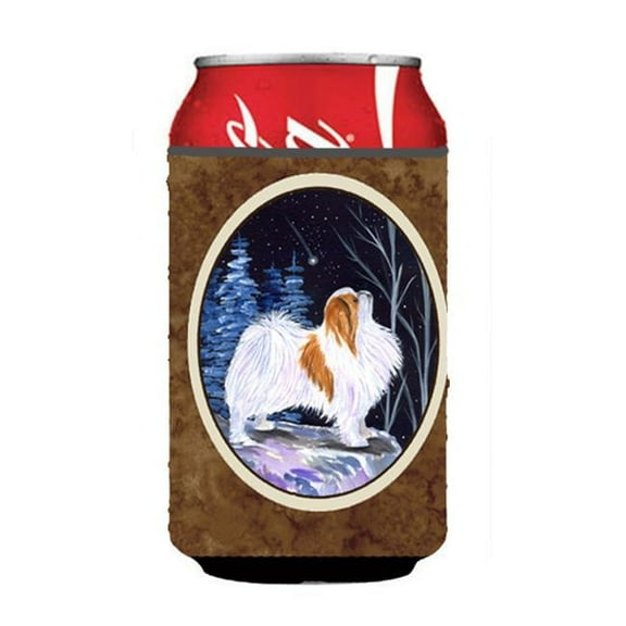 Starry Night Japanese Chin Can Or bottle sleeve Hugger - 12 oz.