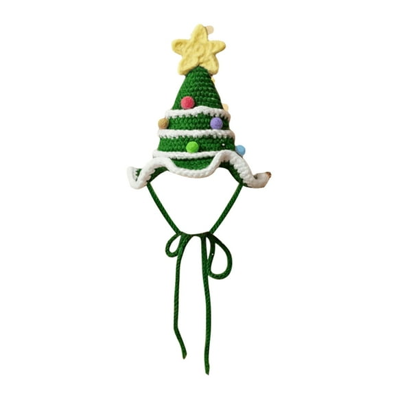 Festive Pet Christmas Hat Knitted Santa Cap for Holiday Parties and Winter Dress Up with Your Cats and Puppies