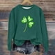 thumbnail image 5 of Blusas y camisas de manga larga con cuello redondo para niños Estampado del Día de San Patricio Estampados de manga larga Casual Suelto Forro polar para mayor calidez Sudadera con capucha de manga lar, 5 of 5