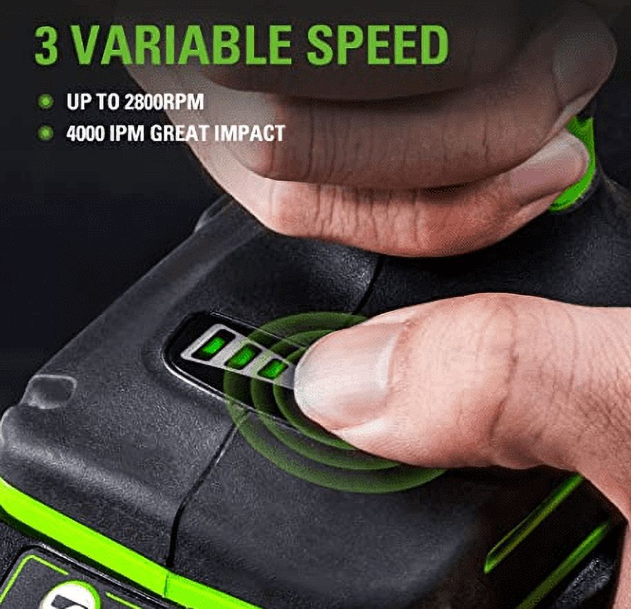 Greenworks 24V 1/2" Cordless Battery Impact Wrench w/ Battery & Charger