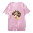 thumbnail image 1 of Gibobby Playera de Manga Corta Casual Suave Camiseta manga corta divertida verano estampado Tops casuales para mujer Blusa para mujer(Rosa,XL), 1 of 3