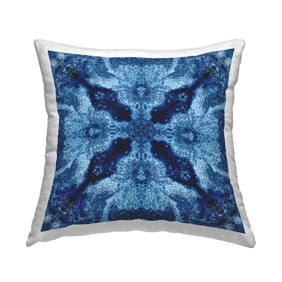 Stupell Industries Blue Mosaic Motif Decorative Printed Throw Pillow Design by El Perkin.