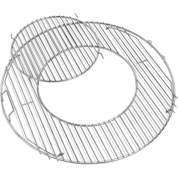 Grill Grate for 22 Inch Weber Charcoal Grill Kettle Performer Master-Touch,Upgraded 8835 Gourmet BBQ System Hinged Cooking Grate,21.5 x 21.5 Inch