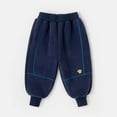 thumbnail image 2 of FAOWME Big Kids Girls Boys Pants Elastic Waist Cartoon Print Ankle Tied Thickened Comfortable Warm Sweatpants Trousers For Daily Wear Navy 6-12 Months, 2 of 4