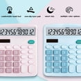 thumbnail image 4 of Calculadora NICOLEKAY con pantalla LCD grande de 12 dígitos, color rosa, 4 of 5