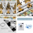 thumbnail image 2 of Spring Bee Gnomes Blackout Curtains for Bedroom/Living Room, Sunflowers Black Checkered Thermal Insulated Kitchen Drapes with Grommets, Light Blocking Window Treatment, 2 Panels 52" x 63", 2 of 7