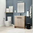 thumbnail image 2 of 30 Inch Freestanding Bathroom Vanity with White Ceramic Sink & 2 Soft-Close Cabinet Doors, Light Oak, 2 of 11