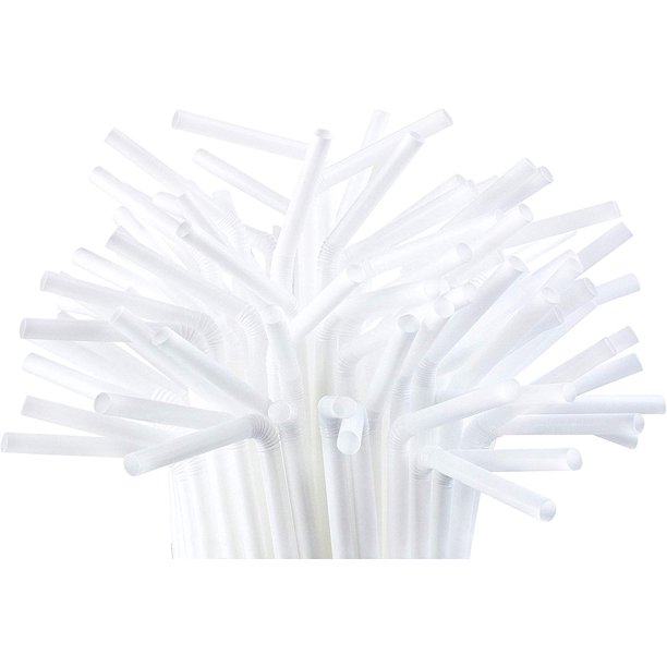 Flexible Drinking Straws Individually Wrapped (White, 400) Walmart