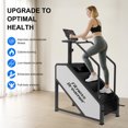thumbnail image 6 of Commercial Grade Stair Climber Exercise Machine with 15 Resistance Levels, 17.3" LED Screen, 12 Workout Programs, 370 lbs Capacity Stair Stepper, 90% Pre-Assembled, 6 of 7