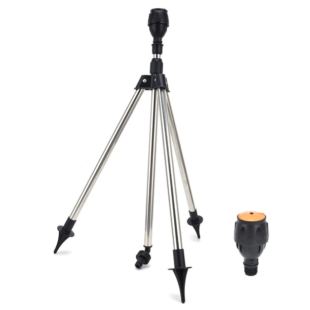 Aspersor giratorio automático con trípode, boquilla de riego de 360 grados para riego agrícola de jardines