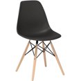 thumbnail image 2 of XPOPR Modern Style Dining Chair Mid Century Modern DSW Chair, Shell Lounge Plastic Chair for Kitchen, Dining, Bedroom, Living Room Side Chairs Set of 4 (Black), 2 of 10