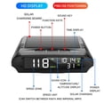 thumbnail image 3 of sweethay Inalámbrico Universal Car Head-up Display HUD Solar parabrisas velocidades altitud temperatura automóvil exceso de velocidad alarmas Paneles de instrumentos para automóviles sweethay VI017295-00B, 3 of 6