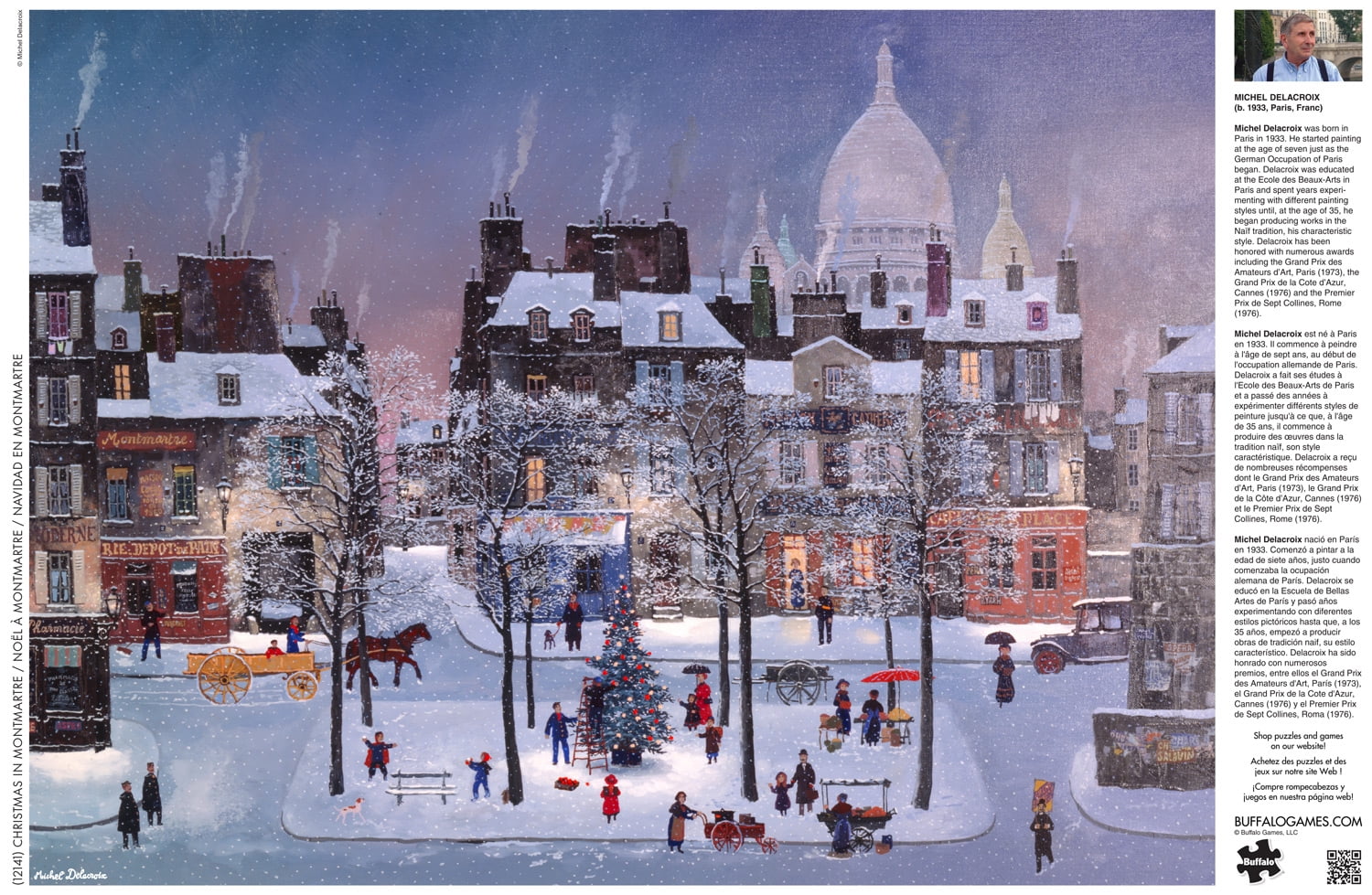 Buffalo Games 1000-Piece Christmas in Monmartre Interlocking Jigsaw Puzzle for Adults Ages 14+