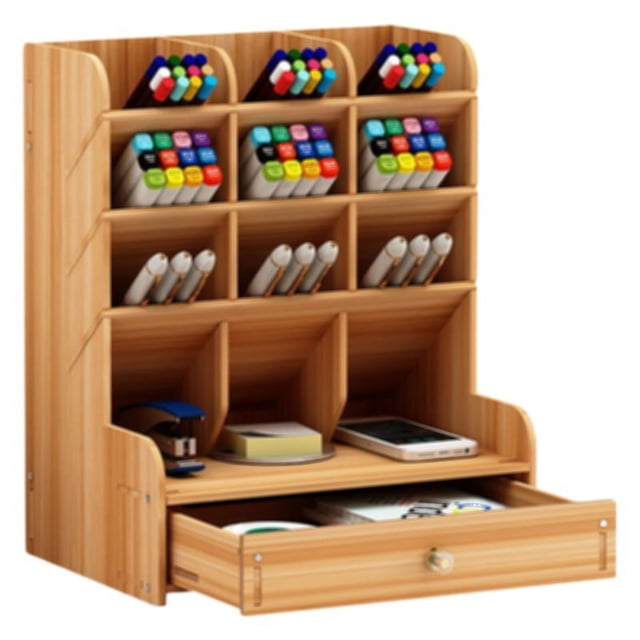 Organizador de escritorio Vhermosa Portalápices de bambú WL-00352