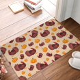 thumbnail image 4 of Disketp Thanksgiving Turkey and Pumpkin Mat for Front Door Outside - Doormat Outdoor Entrance - Welcome Mats Outdoor,Outside Entry and Outdoor Entrance 16''x24'', 4 of 7