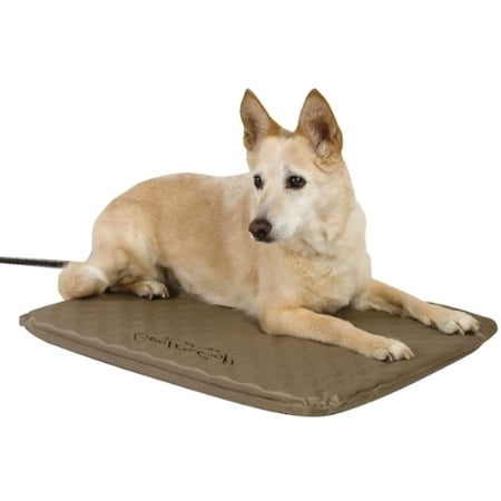 K&H Pet Products Outdoor Heated Dog Pad Tan Medium 19 X 24 Inches