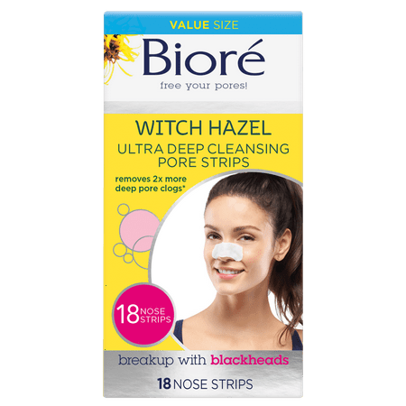 - Biore Ultra Deep Cleansing Pore Strips with Witch Hazel 18Count
