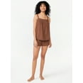 thumbnail image 2 of Joyspun Women's Gauze Smocked Cami Top and Shorts Sleep Set, Sizes S to 3X, 2 of 5