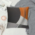 thumbnail image 2 of GOSMITH  Throw Pillow Covers Modern Abstract Orange Stripes Gray Black White Acrylic Bold Grey Decorative Pillow Cases Home Decor Square Pillowcases, 2 of 5