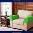 thumbnail image 4 of Subtrex Stretchy Textured Grid Washable Sofa Armrest Slipcover (Set of 2, Grass Green), 4 of 7