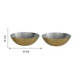 thumbnail image 3 of De Kulture Works Hand Hammered Antique Brass Nut Serving Bowl, Set of 2, 3 inches Diameter, 3 of 4