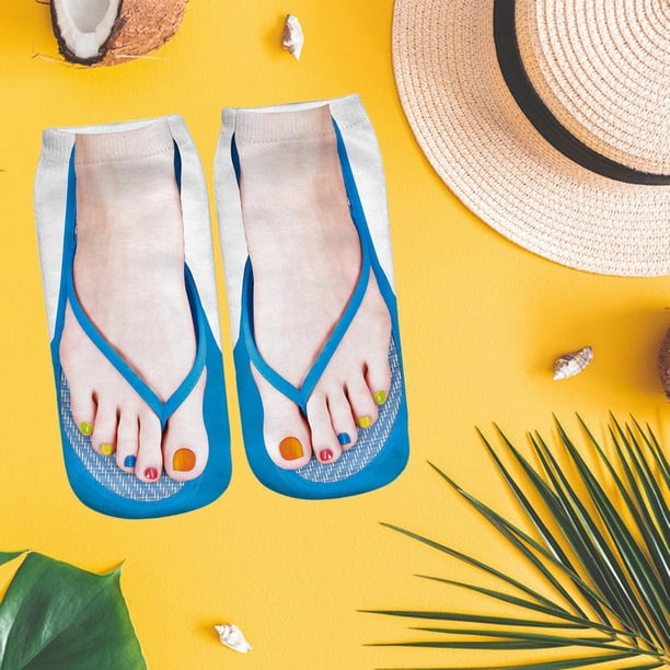 Calcetines divertidos con estampado de manicura Yinane 3D para niñas