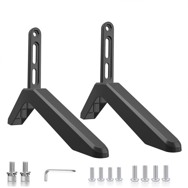 soportes universales de aluminio para TV, base de montaje para Samsung, Vizio, Sony, LCD TV, soporte de mesa para televisor negro