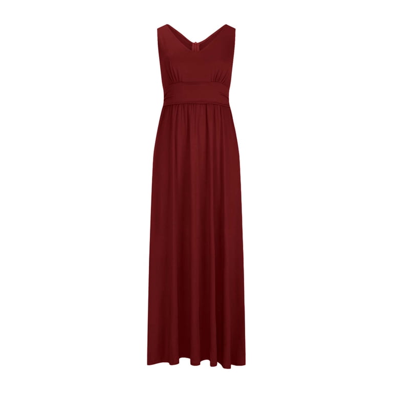 wine plus size bridesmaid dresses Wedtrend Women Plus Size Bridesmaif Dress Burgundy A Line Halter Satin  Wedding Party Formal Dress with Slit – WEDTREND main image 1