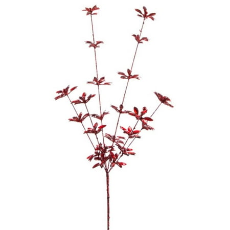 Multi Color Jeweled Flower - Club Pack of 12 Artificial Deep Red Jeweled Flower Sprays 27