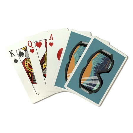 

Breckenridge Colorado Snow Goggles Contour Lantern Press Premium Playing Cards 52 Card Deck with Jokers USA Made