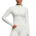 thumbnail image 2 of Veste de Yoga Polyvalente pour Femme, Chandail à Enfiler Doublé en Molleton Douillet, Tissu en Polyester Très Extensible, Haut Ajusté à Manches Longues avec Encolure Ronde, Conçu pour la Chaleur à la Maison et la Superposition Extérieure, 2 of 8