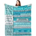 thumbnail image 1 of LHSHID Bonus Mom Gifts Bonus Mom Blanket Bonus Mom Wedding Gift from Bride Bonus Mom Gifts from Daughter Gifts for Stepmom/Bonus Mom Bonus Mom Birthday Gifts from Daughter 60"x80", 1 of 8