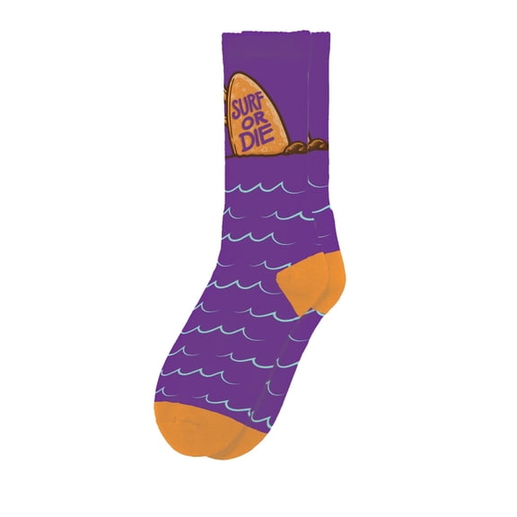 Sillies Socks Surf or Die Socks - Novelty Unisex Sock Set, Fun Unique Designs