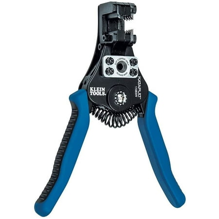 

luxury Klein Tools 11063W Wire Cutter / Wire Stripper Heavy Duty Automatic Wire Stripper Tool for 8-20 AWG Solid and 10-22 AWG Stranded Electrical Wire Blue/Black