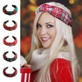 thumbnail image 4 of SwiftWear Christmas Headbands for Women Buffalo Plaid Knotted Headband Wide Hairband Christmas Holiday Party Headpiece Hair Accessories Gifts for Girls, 4 of 4